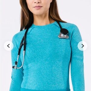 Figs Teal Long Sleeve Top